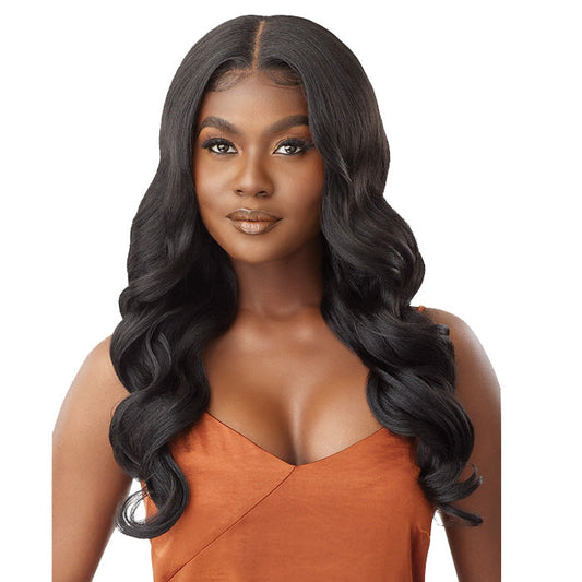 Outre Glueless Human Hair Blend 5X5 HD Lace Closure Wig - HHB-BODY CURL 24 Alexwigs