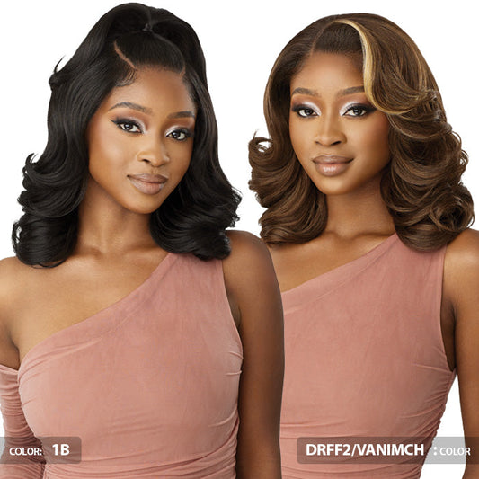 Outre Glueless Human Hair Blend 5X5 HD LACE CLOSURE WIG - HHB - BODY WAVE 16" Alexwigs