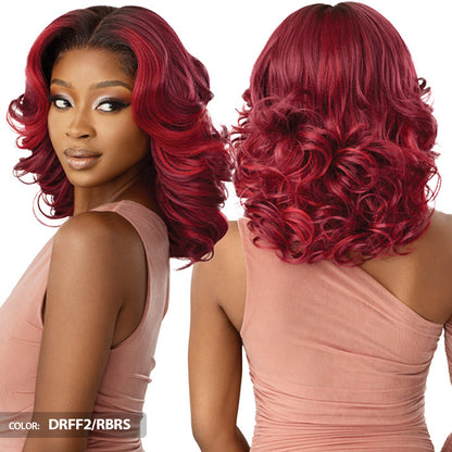 Outre Glueless Human Hair Blend 5X5 HD LACE CLOSURE WIG - HHB - BODY WAVE 16" Alexwigs