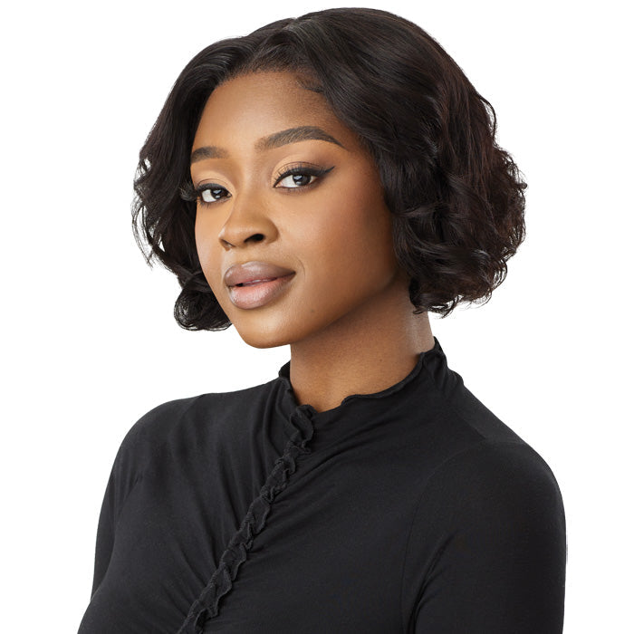 Outre My Tresses Black Label Premium 100% Unprocessed Human Hair HD 13x4 Lace Front Wig - HH-VIRGIN WAVY BOB 10" Alexwigs