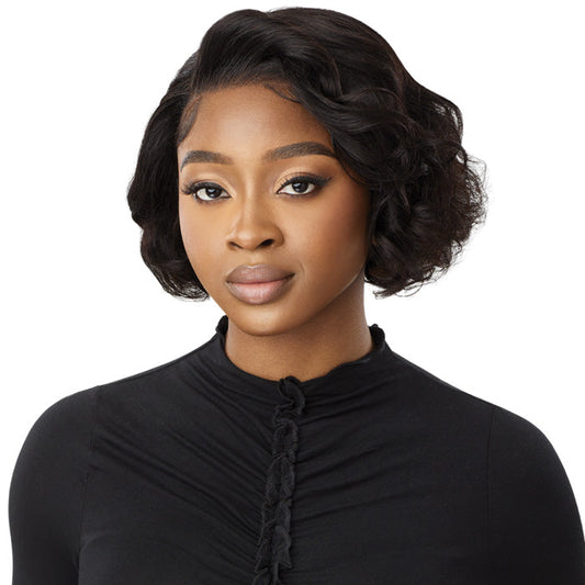 Outre My Tresses Black Label Premium 100% Unprocessed Human Hair HD 13x4 Lace Front Wig - HH-VIRGIN WAVY BOB 10" Alexwigs