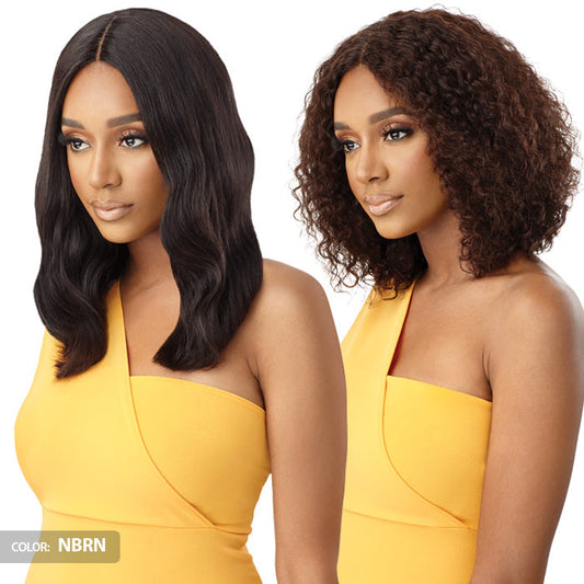 Outre The Daily 100% Unprocessed Human Hair Lace Part Wet & Wavy Wig - NATURAL DEEP 14 Alexwigs
