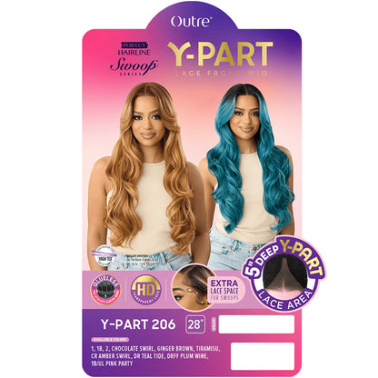 Swoop Series Perfect Hairline By Outre Glueless 5" Deep HD Lace Front Wig - Y-PART 206 Alexwigs
