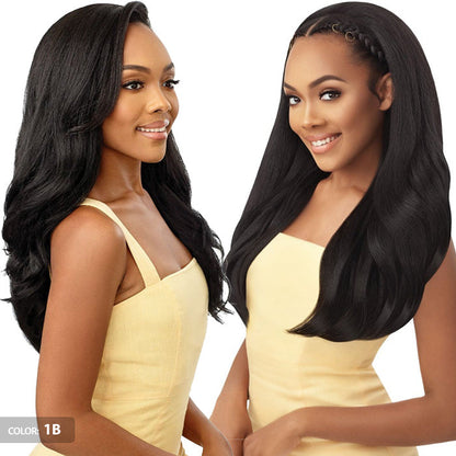 Outre Converti Cap + Wrap Pony Deluxe Half Wig - CURVY ADDICTION Alexwigs
