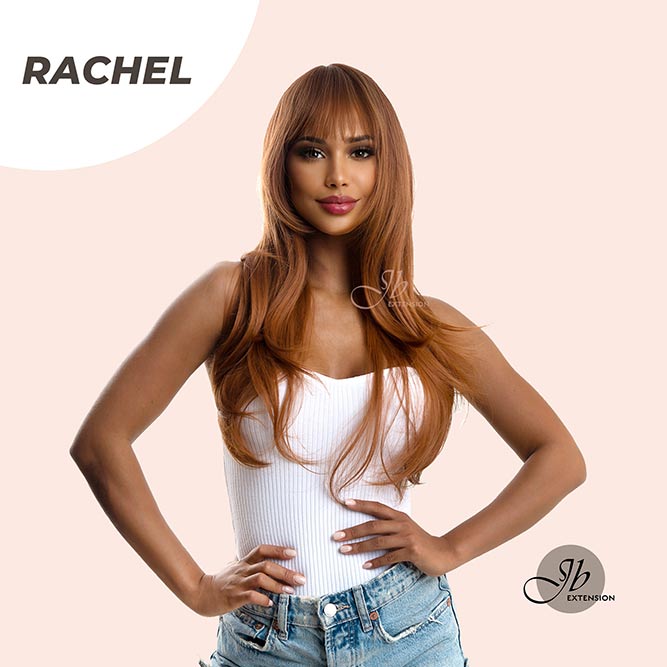 JBEXTENSION 24 Inches Body Wave Copper Wig With Bangs RACHEL Alexwigs