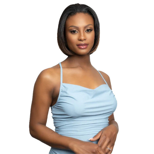 Janet Collection Remy Illusion Easy N Swift 100% Human Hair Blend Half Wig - GADI Alexwigs