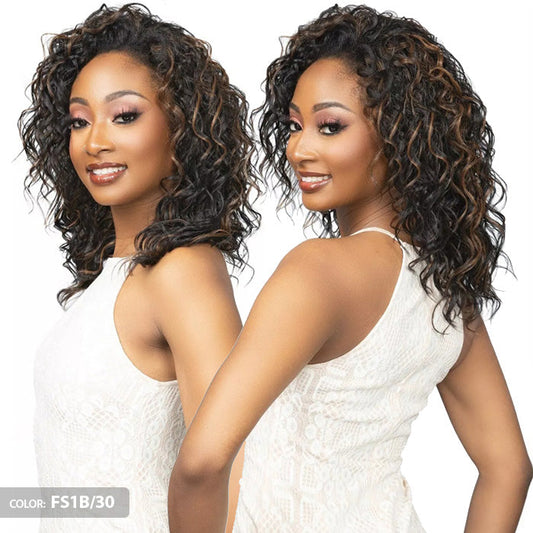 Janet Collection Remy Illusion Easy N Swift 100% Human Hair Prime Unimix Half Wig - KOBE Alexwigs