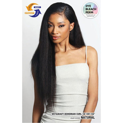 Shake N Go Glossy 100% Virgin Remy Hair HD 4x4 Hand-Tied Lace Closure - BOHEMIAN CURL 12 - Wet & Wavy Alexwigs