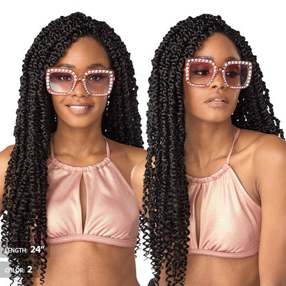 Sensationnel Lulutress Pre-Looped Crochet Braid - PASSION TWIST 18"/24" Alexwigs