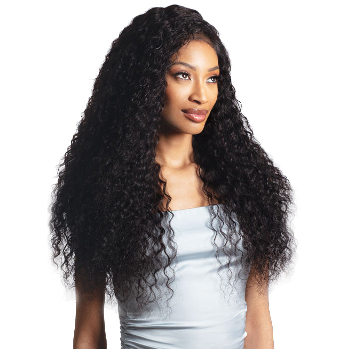 Shake N Go Glossy 100% Virgin Remy Hair HD 4x4 Hand-Tied Lace Closure - DEEP WAVE 12 - Wet & Wavy Alexwigs