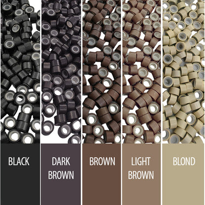 Lord and Cliff Micro Link Lock Beads Extension Rings - SILICON SHELL 100 Pcs (5/2.8/3 mm) Alexwigs