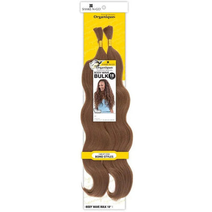 Shake N Go Organique Pre-Stretched Braids - BODY WAVE BULK 18" 2 Pcs Alexwigs