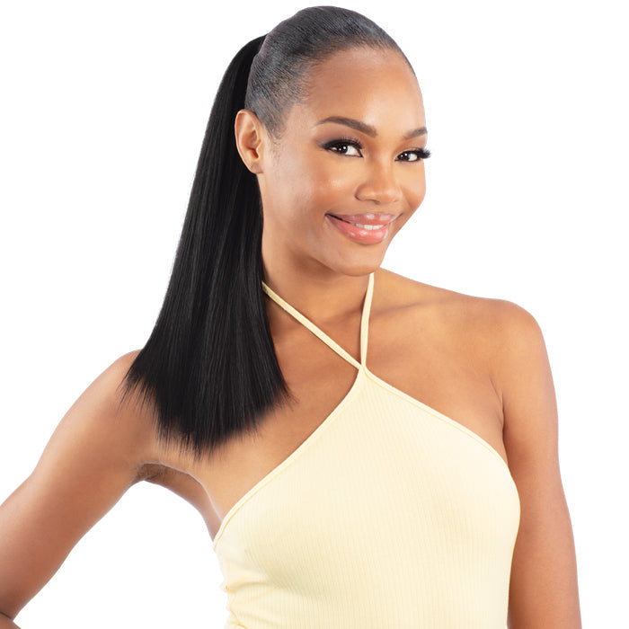 Shake N Go Organique Human Hair Blend PonyPro Secret Pocket Drawstring Ponytail - SLEEK STRAIGHT 18" Alexwigs