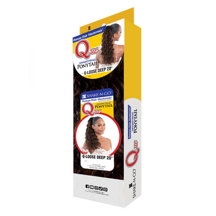 Shake N Go Que Drawstring Ponytail - Q-LOOSE DEEP 20" Alexwigs