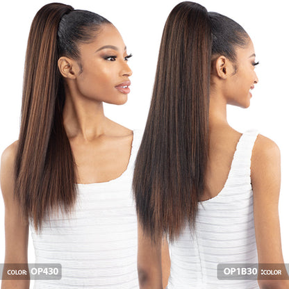 Shake N Go Que Drawstring Ponytail - Q-STRAIGHT 20" Alexwigs