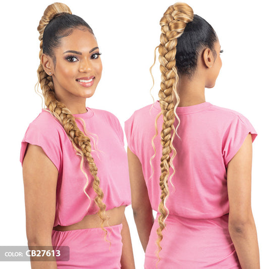 Shake N Go Equal Goddess Box Braided Drawstring Ponytail - BOHO JUMBO BRAID GODDESS PONYTAIL 30" Alexwigs