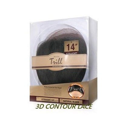Trill Unprocessed Brazilian Virgin Human Hair 3D CONTOUR LACE 4X4 CLOSURE STRAIGHT 14 Inch Alexwigs
