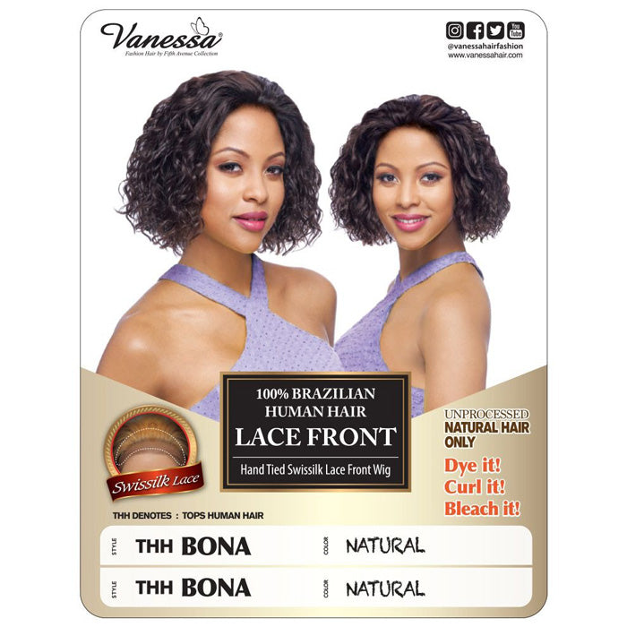 Vanessa 100% Brazilian Human Hair Swissilk Lace Front Wig - THH BONA Alexwigs