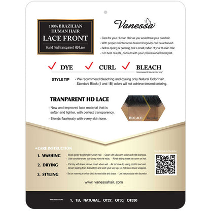 Vanessa 100% Brazilian Human Hair Swiss Silk C-Part Lace Front Wig - TCH ORNIE Alexwigs