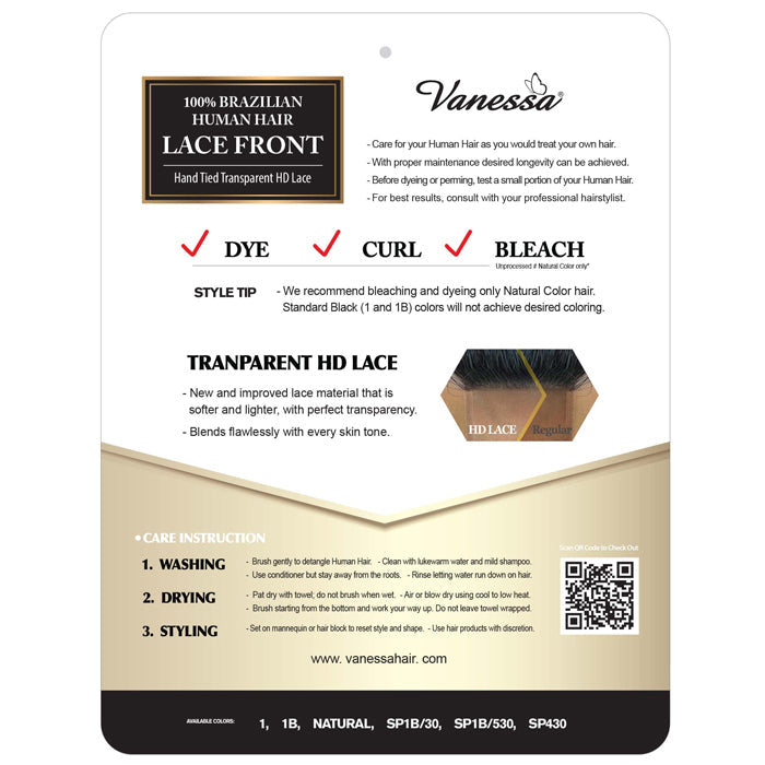 Vanessa 100% Brazilian Human Hair HD Lace Front Wig - TDJH FATE Alexwigs