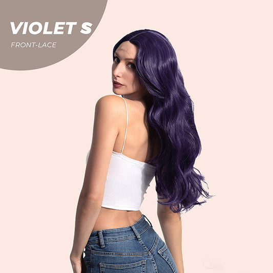 JBEXTENSION 26 Inches Dark Purple Color Long Curly Frontlace Glueless Wig VIOLET S Alexwigs