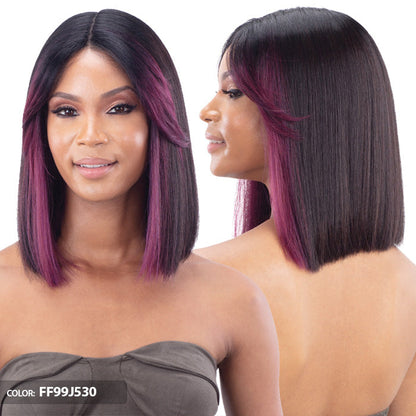 Mayde Beauty Axis Natural Feathered Bangs 5" Deep Part Lace Front Wig - JAYLA Alexwigs