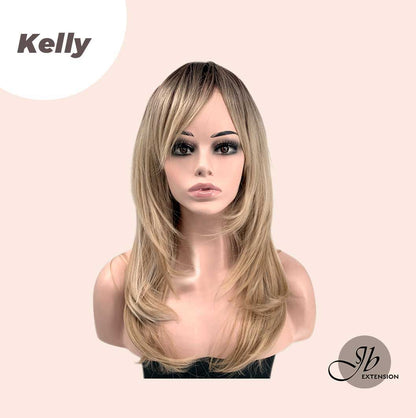 JBEXTENSION 22 Inches Mix Blonde Medium Length Hair Wig KELLY Alexwigs