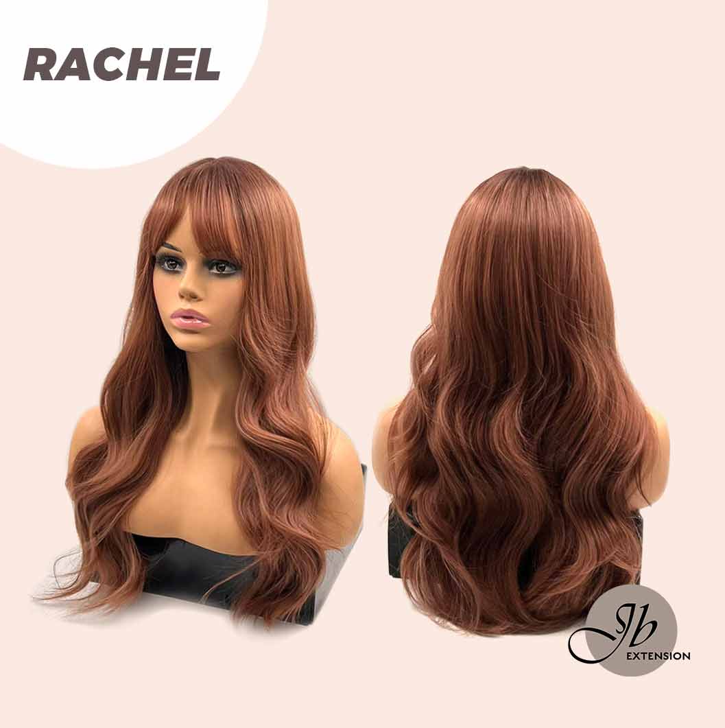 JBEXTENSION 24 Inches Body Wave Copper Wig With Bangs RACHEL Alexwigs