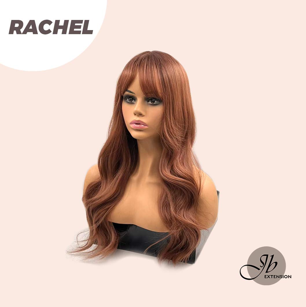JBEXTENSION 24 Inches Body Wave Copper Wig With Bangs RACHEL Alexwigs