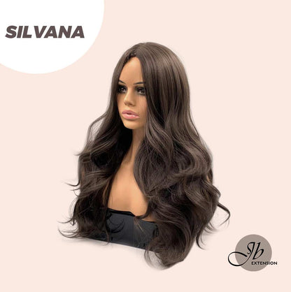 JBEXTENSION 25 Inches Curly Natural Brown Wig Without Bangs SILVANA Alexwigs