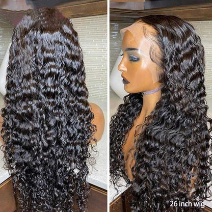 13x4 HD Lace Frontal Wig 100% Human Hair Wigs With Invisible Bleached Small Knots Hermosa Affordable Long Hair 180% Alexwigs