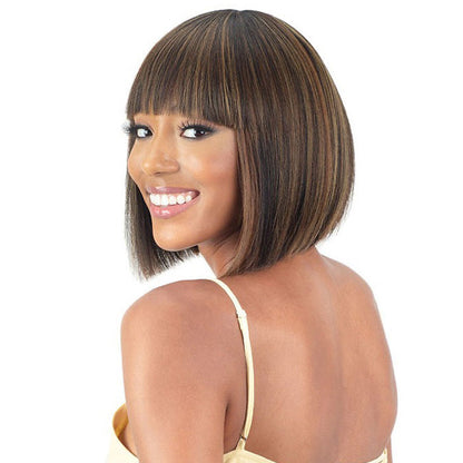 Mayde Mocha Human Hair Blend Wig - PEACH Alexwigs