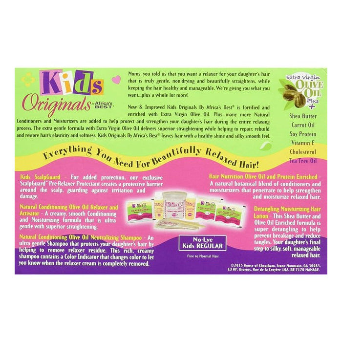 Africa's Best KIDS ORGANICS No-Lye Conditioning Relaxer System Kit (Regular/Coarse)