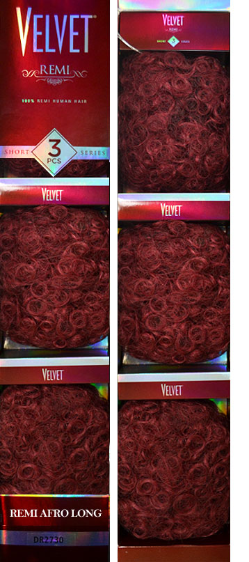 Outre Velvet 100% Remi Human Hair REMI AFRO LONG Weave 3 Pcs (Short Series) Alexwigs