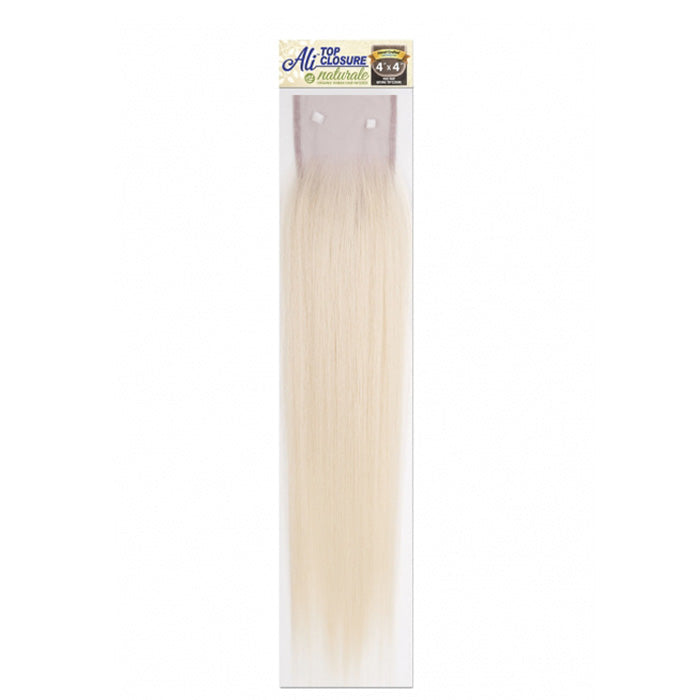 Chade Fashion Ali Naturale Human Hair Premium Blend 4X4 Yaki Straight Closure 18" Alexwigs