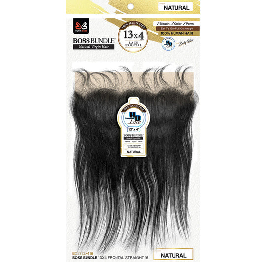 Bobbi Boss Bundle 100% Virgin Human Hair 13X4 HD Lace Closure - STRAIGHT 16" Alexwigs