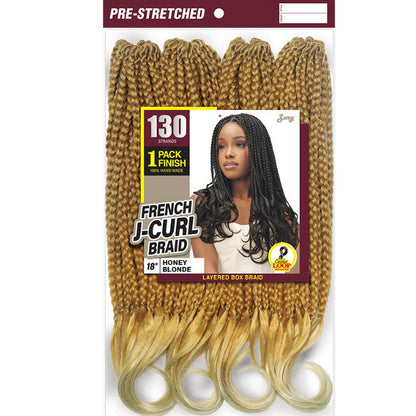 Zury Sis Loop Crochet Braids 100% Hand-Made - FRENCH J CURL BRAID 18" 130 STRANDS Alexwigs