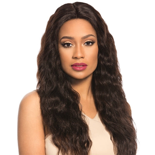Sensationnel Bare & Natural 100% Brazilian Remy Swiss 4x4 Lace Front Wig LOOSE WAVE Alexwigs