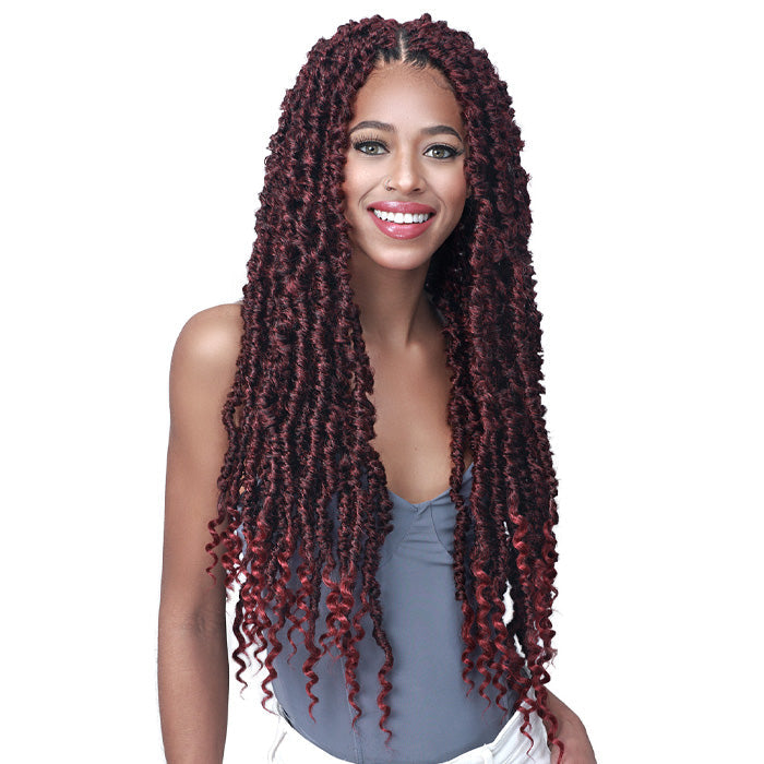 Bobbi Boss Pre-Looped Crochet Braids Nu Locs Braid Distressed - BUTTERFLY CURLY TIPS 24" 2X Alexwigs