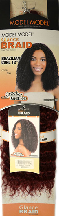 Model Model Glance Braid BRAZILIAN CURL 12 Inch Alexwigs