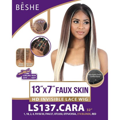 Beshe Glueless 13x7 Faux Skin HD Invisible Lace Front Wig - LS137.CARA