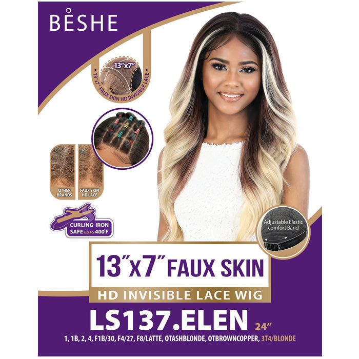 Beshe Glueless 13x7 Faux Skin HD Invisible Lace Wig - LS137.ELEN