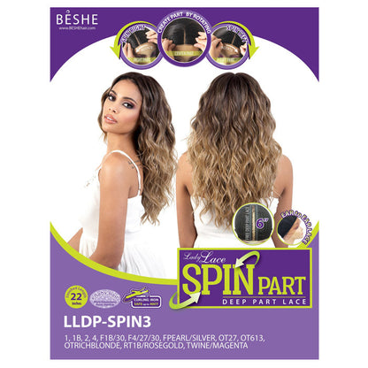 Beshe Lady Lace Spin Part 6" Deep Part Swiss Lace Front Wig - LLDP-SPIN3