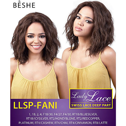 Beshe Lady Lace Swiss Lace Deep Part Wig - LLSP-FANI
