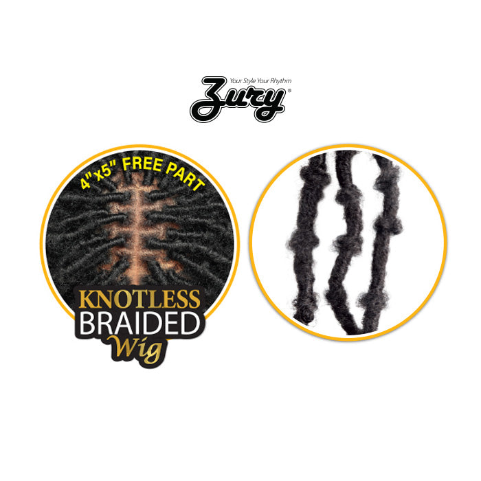 Zury Sis Knotless Braided 4x5 Free Part Lace Front Wig - DIVA LACE BUTTERFLY LOC SHORT Alexwigs