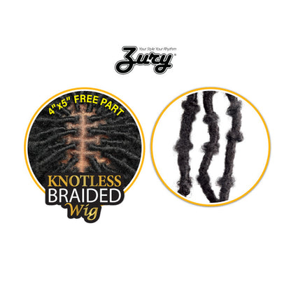 Zury Sis Knotless Braided 4x5 Free Part Lace Front Wig - DIVA LACE BUTTERFLY LOC SHORT Alexwigs