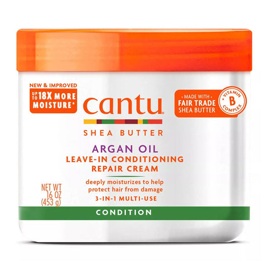 Cantu Shea Butter Argan Oil Leave-In Conditioning Repair Cream 16 oz Alexwigs