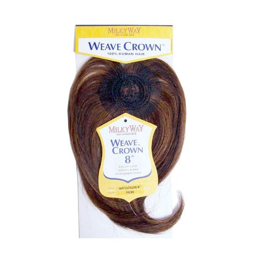 Shake N Go MilkyWay 100% Human Hair WEAVE CROWN Closure 8 Inch Alexwigs
