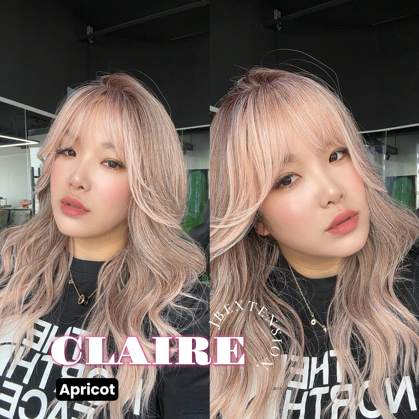 JBEXTENSION 22 Inches Scalpiana Apricot 3.5X4 Hard Silky Top Natural Scalp Effect Women Wig With Bangs CLAIRE SILKY TOP APRICOT Alexwigs