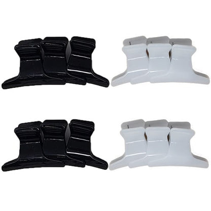 2" Black / White Butterfly Clamps